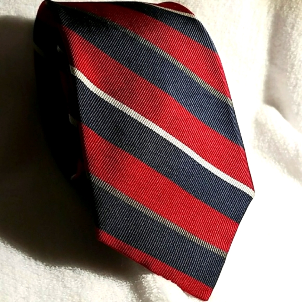 Blue and red tie